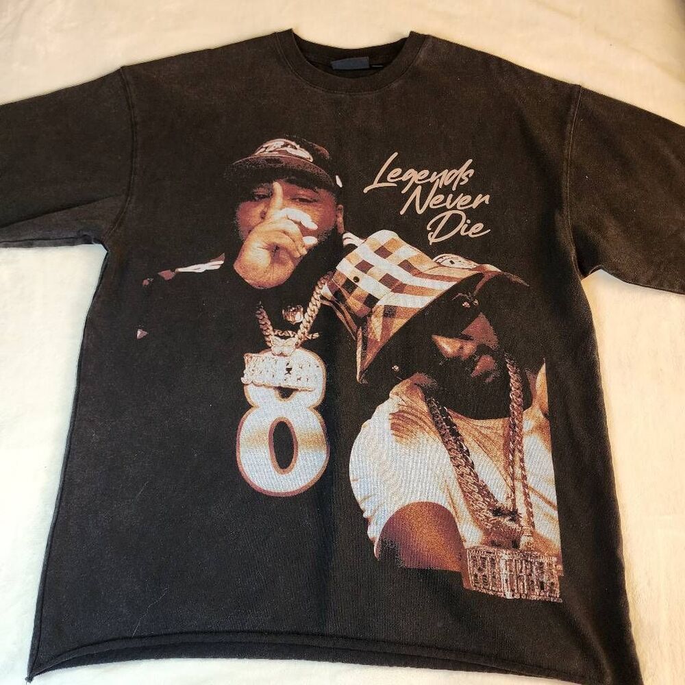 Rod Wave Legends Never Die Graphic Tshirt Oversized Size Small